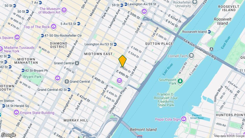 322 E 50th St Mapa y Detalles de la Ubicación
