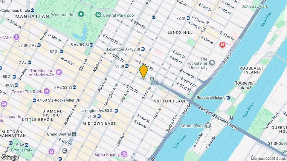 224 E 59th St Map and Location Details