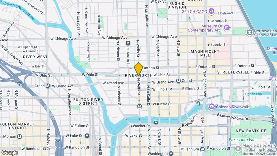 540 N Wells St Map and Location Details