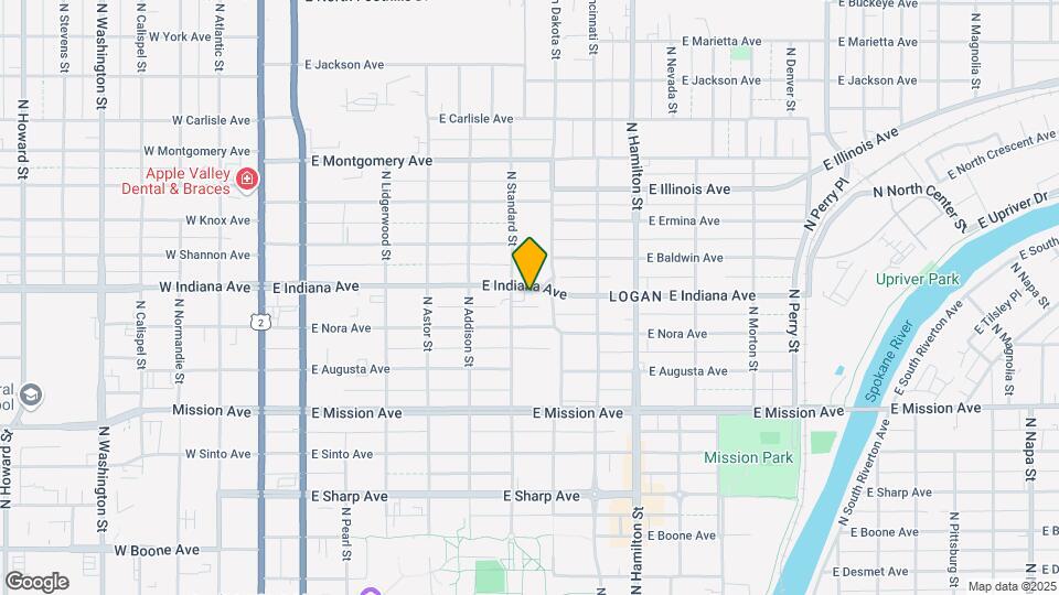 614 E Indiana Ave Map and Location Details