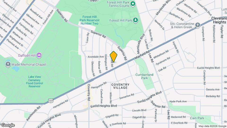 1661 Hillcrest Rd, Unit 3 Map and Location Details
