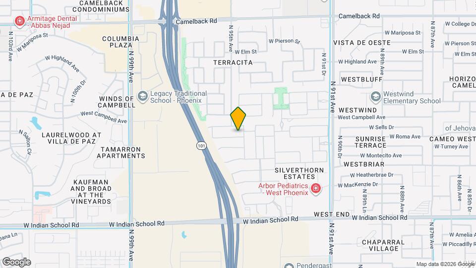 9444 W Roma Ave Mapa y Detalles de la Ubicación