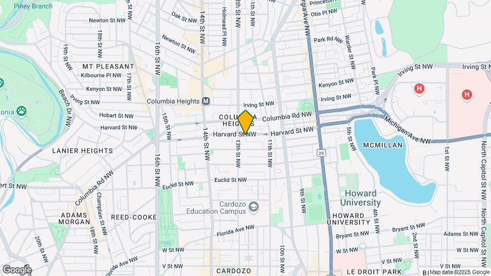 1234 Harvard St NW Map and Location Details