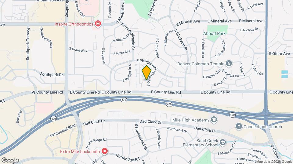 8233 S Ogden Cir Mapa y Detalles de la Ubicación