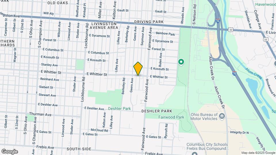 1529 E Whittier St Map and Location Details