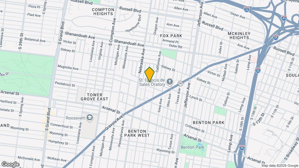 2819 Magnolia Ave Map and Location Details
