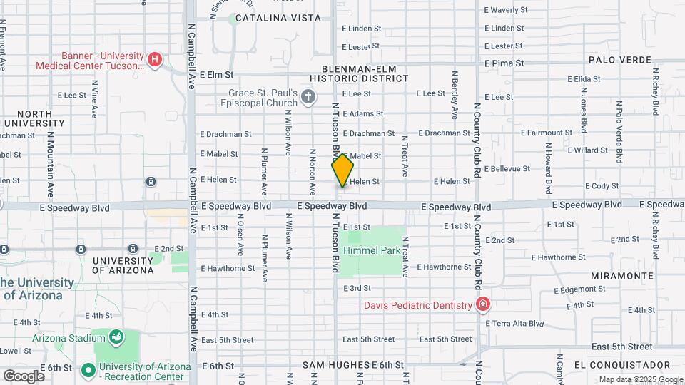 1134 N Tucson Blvd Map and Location Details