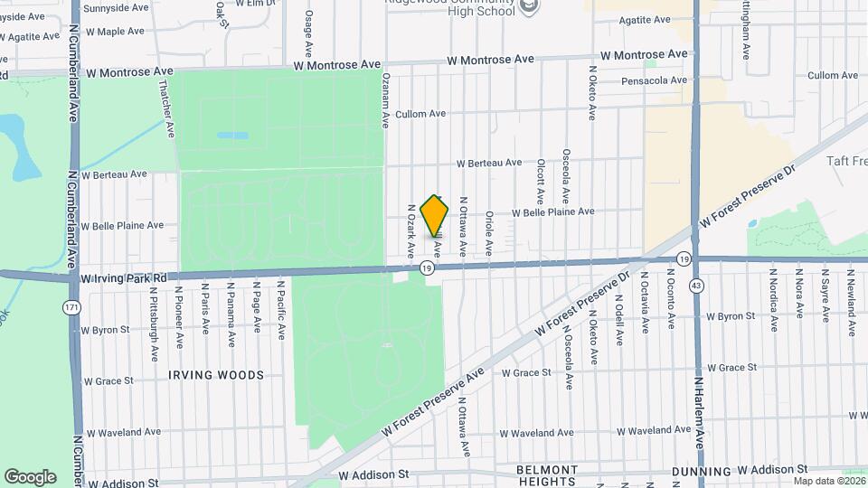 4028 N Overhill Ave Mapa y Detalles de la Ubicación