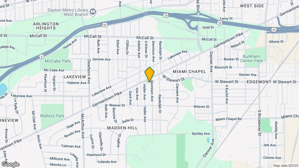 921 Dennison Ave Map and Location Details