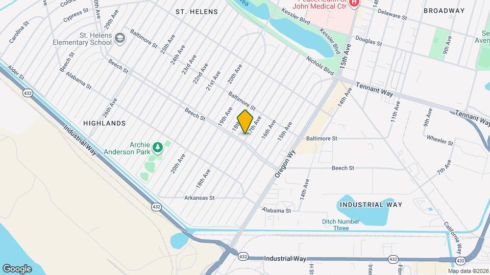 421 1/2 17th Ave Map and Location Details