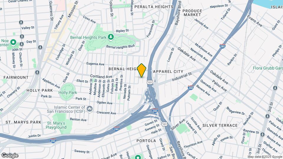 868 Peralta Ave Map and Location Details
