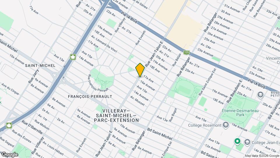 3630 Jean-Talon Rue E Map and Location Details