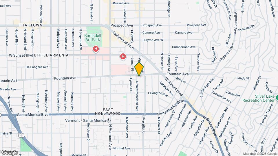 1264 N Westmoreland Ave Map and Location Details