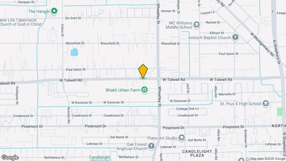 1239 W Tidwell Rd Map and Location Details