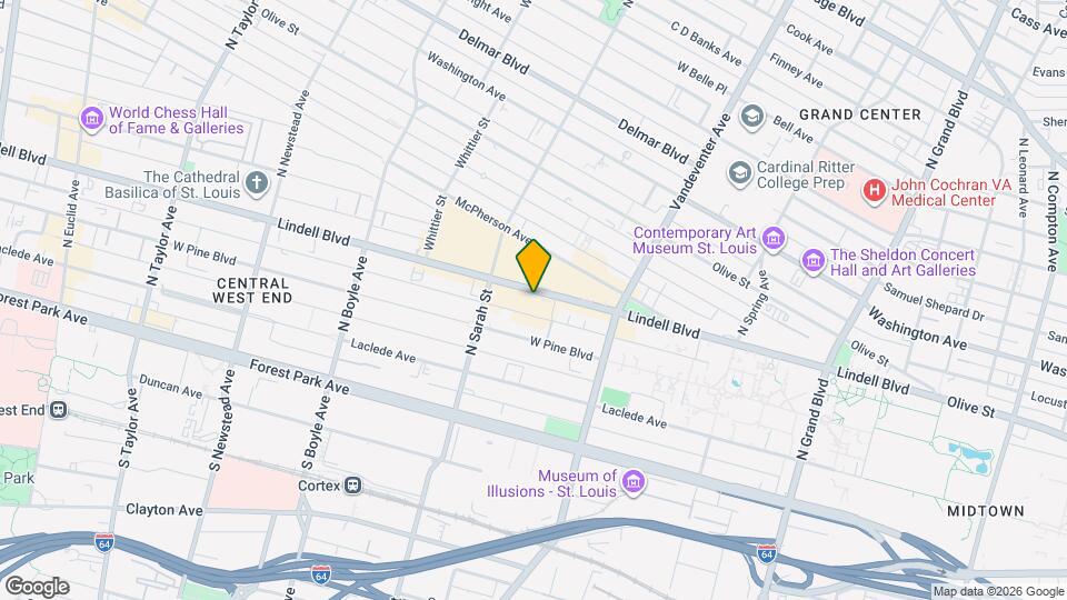 4020 Lindell Blvd Map and Location Details