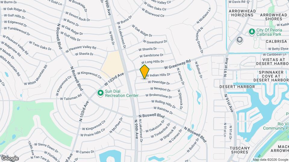 9702 W Pineridge Dr Map and Location Details