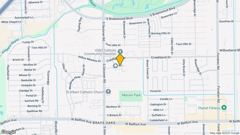 10857 Braes Bend Dr Map and Location Details