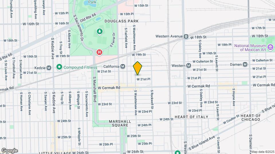 2652 W 21st Pl Map and Location Details