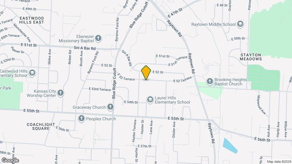 8963 E 52 Terrace Map and Location Details