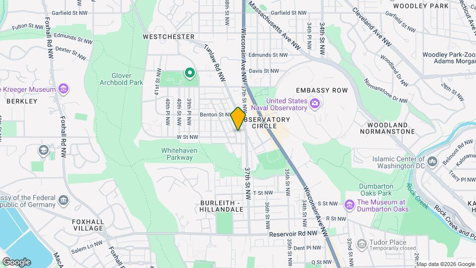 2205 Observatory Pl NW Map and Location Details