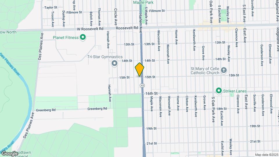 1501 Harlem Ave Mapa y Detalles de la Ubicación