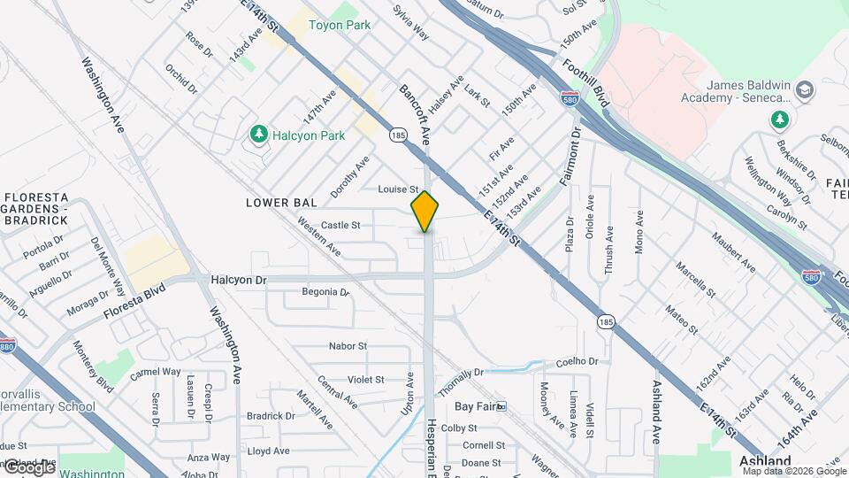 15059 Hesperian Blvd Map and Location Details