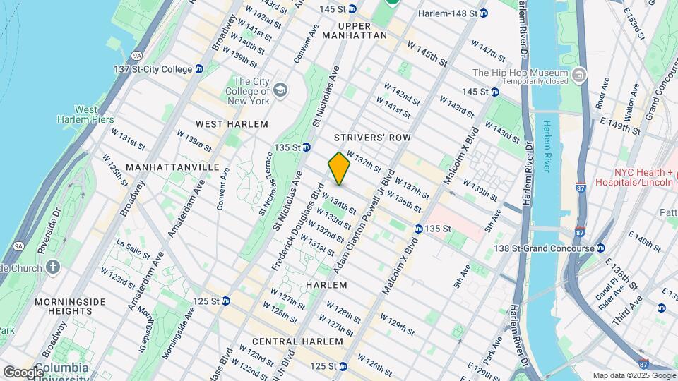 256 W 135th St Mapa y Detalles de la Ubicación