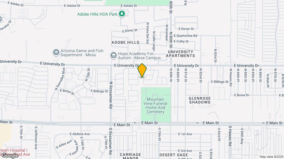 304 N 78th Pl Map and Location Details