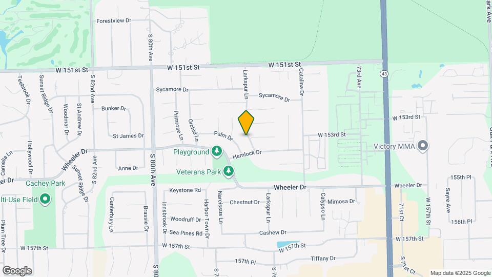 15334 Larkspur Ln Map and Location Details