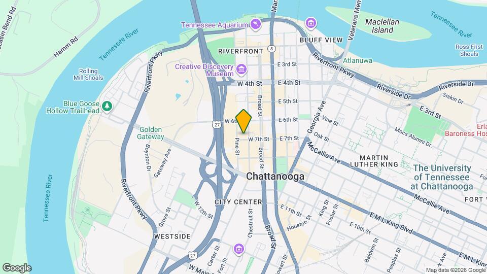 633 Chestnut St Map and Location Details