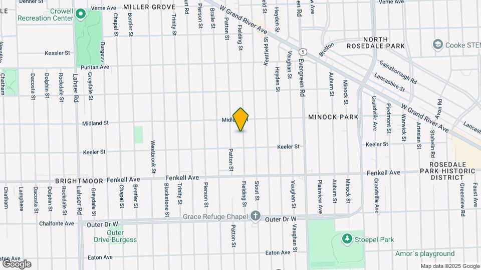 15453 Fielding St Map and Location Details