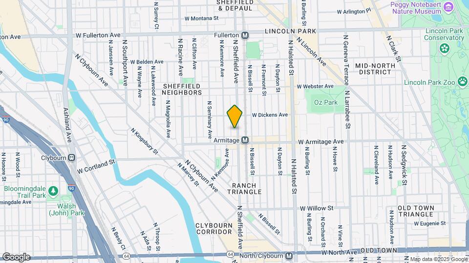2026 N Sheffield Ave Map and Location Details