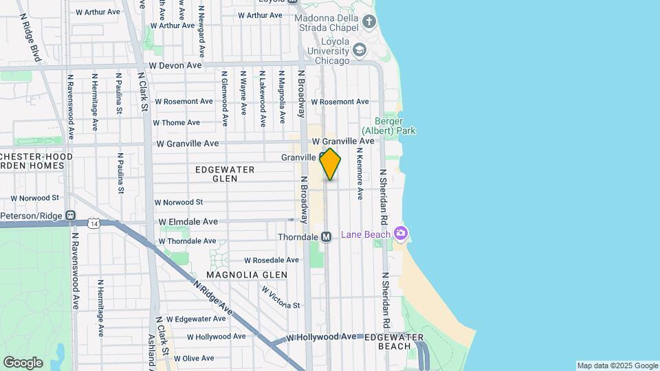 1108 W Glenlake Ave, Unit 1 Map and Location Details