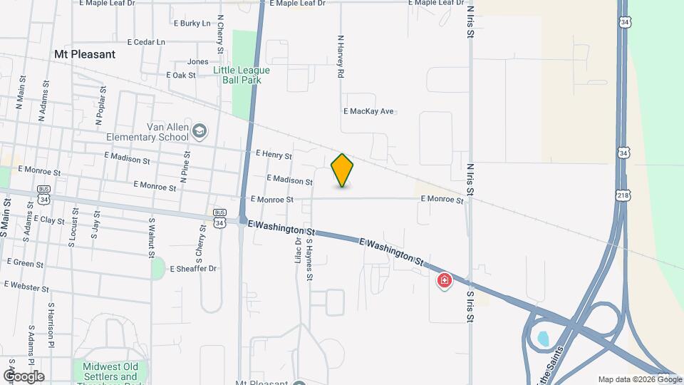 1327 E Monroe St Map and Location Details
