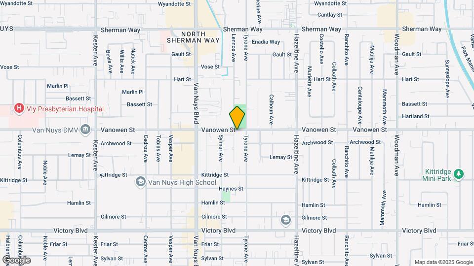 14320 Vanowen St Map and Location Details