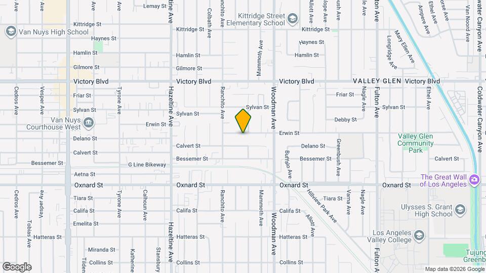 13800 Erwin St Map and Location Details