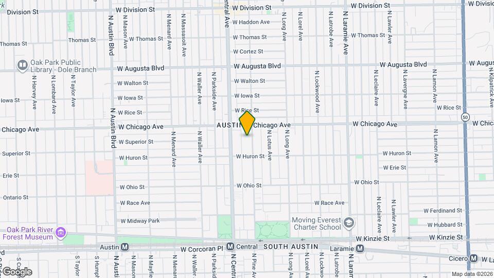 736 N Pine Ave Map and Location Details