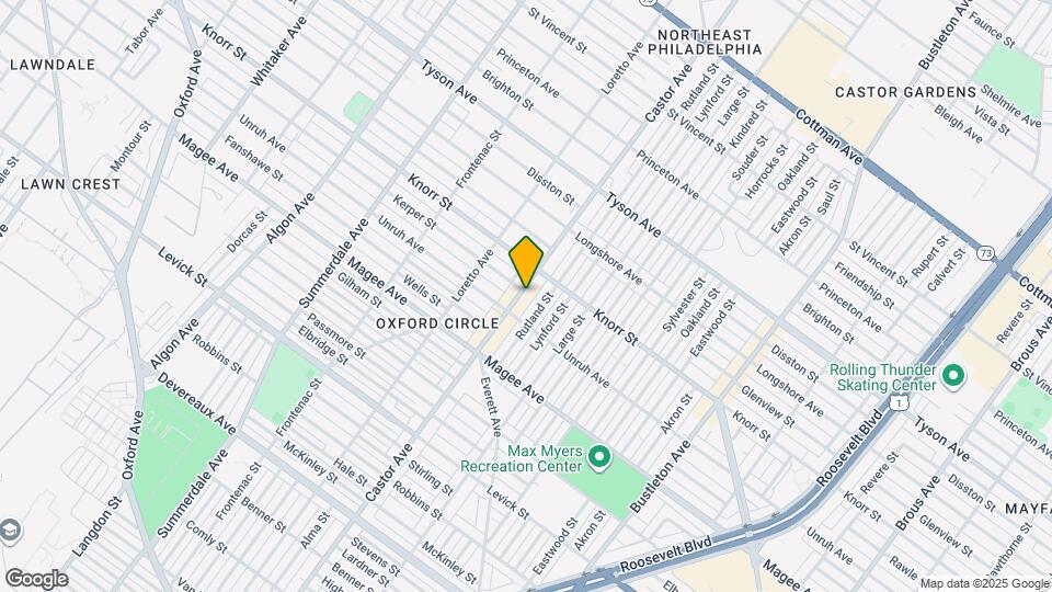 6723 Castor Ave Map and Location Details