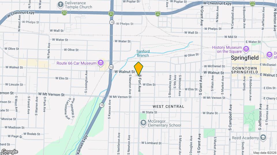 421 S Fort Ave Map and Location Details