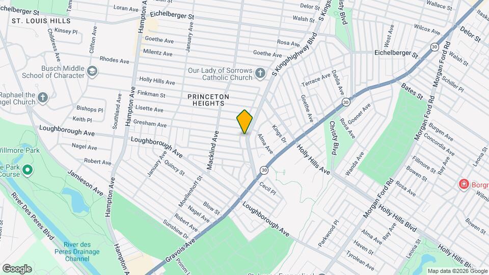 6401 S Kingshighway Blvd Map and Location Details