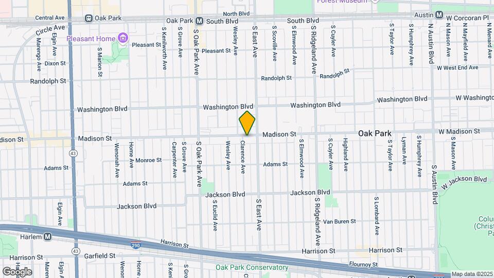 218 S Oak Park Ave Map and Location Details