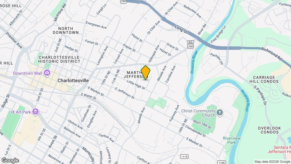 1212 Meriwether St Map and Location Details