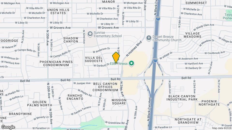 2915 W Danbury Dr Mapa y Detalles de la Ubicación