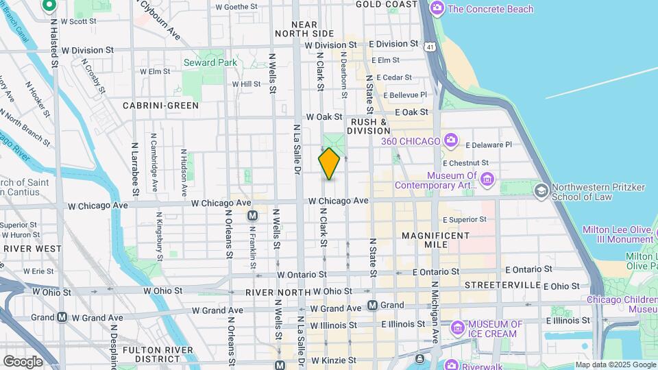 823 N Clark St Mapa y Detalles de la Ubicación