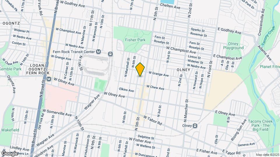 5729 N Fairhill St Map and Location Details