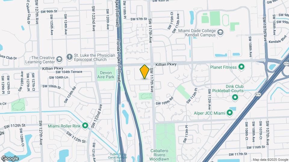 11724 SW 106th Terrace, Unit 105 Map and Location Details