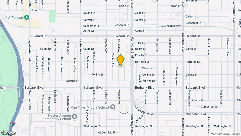 5732 Vesper Ave Mapa y Detalles de la Ubicación