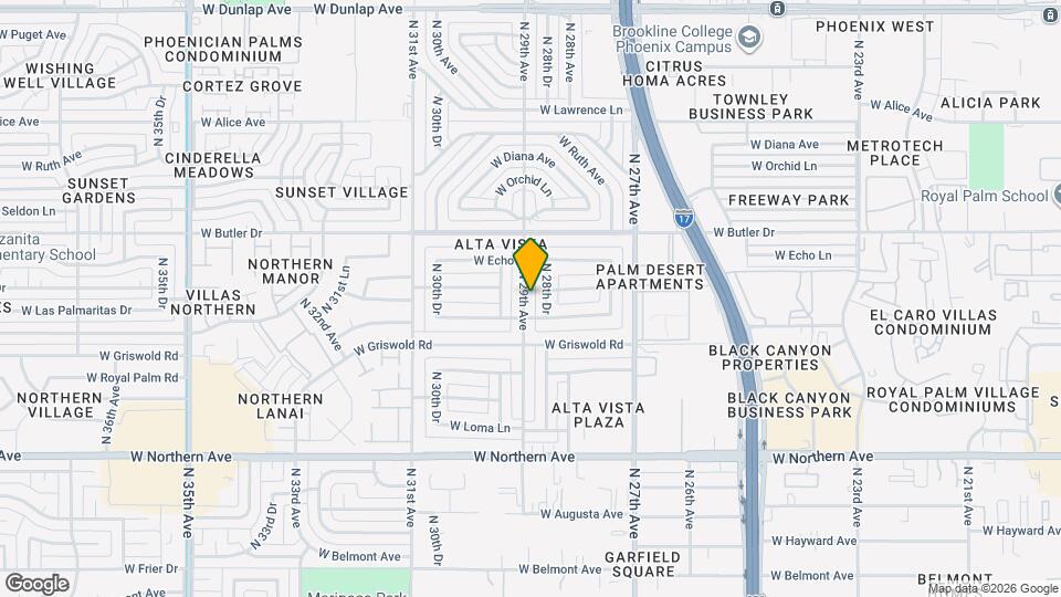 8233 N 29th Ave Map and Location Details