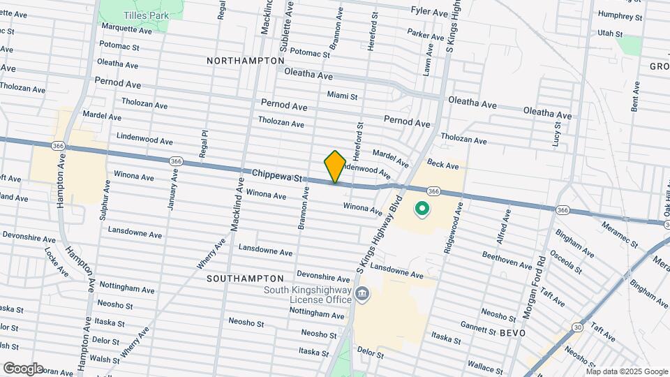 5024 Chippewa St, Unit 2E Map and Location Details