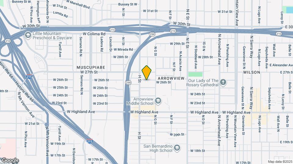 759 W 26th St Map and Location Details